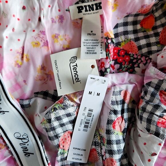 PINK by Victoria's Secret Silky Sleep Boxy Pajama Shorts NEW MEDIUM MSRP $29.95 - Picture 3 of 11